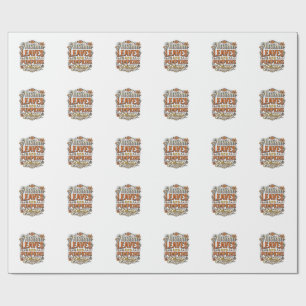 Herbstblätter und Kürbisse Bitte Vintage Geschenkpapier