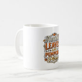 Herbstblätter und Kürbisse Bitte Vintage Kaffeetasse (Vorderseite Links)