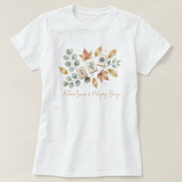 Herbstblätter und Mahjong-Brise Vintage  T-Shirt