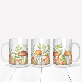 Herbstblätter und Pilzbilder Kaffeetasse