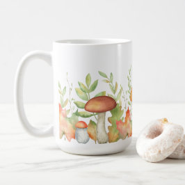 Herbstblätter und Pilzbilder Kaffeetasse