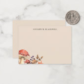 Herbstblätter und Pilze Personalisiert Mitteilungskarte (Vorderseite/Rückseite Beispiel)