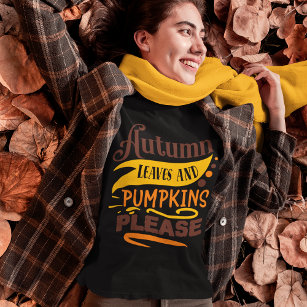 Herbstblätter und Pumpketten Bitte Niedliches Zita T-Shirt