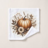 Herbstblätter und Pumpkin Badhandtuch Set (Waschlappen)