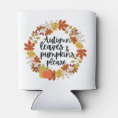 Herbstblätter und Pumpkin Bitte Dosenkühler (Rückseite)