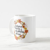 Herbstblätter und Pumpkin Bitte Kaffeetasse (Vorderseite Links)