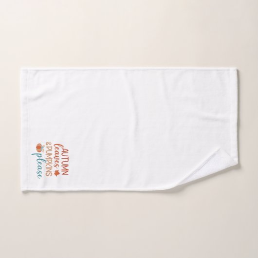 Herbstblätter und Pumpkins Bitte Badetuch Set (Handtuch)