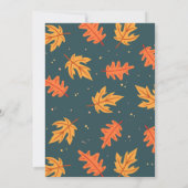 Herbstblätter und Pumpkins Bitte Einladung (Rückseite)
