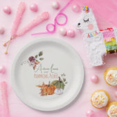 Herbstblätter und Pumpkins Bitte Farbe Pappteller (Party)