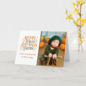 Herbstblätter und Pumpkins Bitte Ferienkarte Karte (Gelbe Blume)