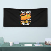Herbstblätter und Pumpkins Bitte Geburtstag Banner (Messe)