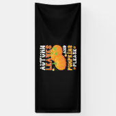 Herbstblätter und Pumpkins Bitte Geburtstag Banner (Vertikal)