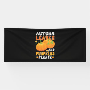 Herbstblätter und Pumpkins Bitte Geburtstag Banner