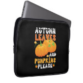 Herbstblätter und Pumpkins Bitte Geburtstag Laptopschutzhülle (Vorne Rechts)