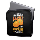 Herbstblätter und Pumpkins Bitte Geburtstag Laptopschutzhülle (Vorderseite Links)