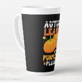 Herbstblätter und Pumpkins Bitte Geburtstag Milchtasse (Linke Ecke)