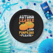 Herbstblätter und Pumpkins Bitte Geburtstag Pappteller (Party)