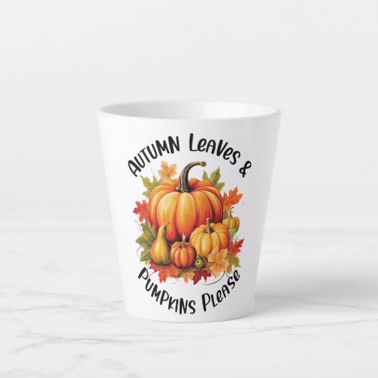 Herbstblätter und Pumpkins Bitte Milchtasse (Vorderseite)