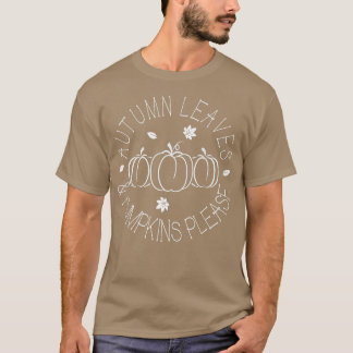 Herbstblätter und Pumpkins Bitte minimalistisch Gr T-Shirt