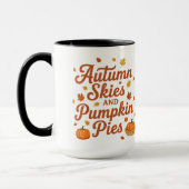 Herbstblätter und Pumpkins bitte Tasse (Links)