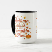 Herbstblätter und Pumpkins bitte Tasse (Vorderseite Links)