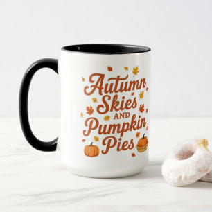 Herbstblätter und Pumpkins bitte Tasse