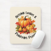 Herbstblätter und Pumpkins Bitte - Whimsischer Fal Mousepad (Mit Mouse)