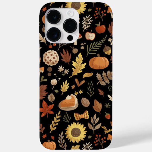 Herbstblätter und Pumpkins-Erntedank Case-Mate iPhone Hülle (Rückseite)