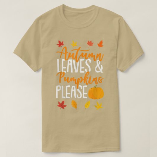 Herbstblätter und Pumpkins fallen bitte über 59 T-Shirt (Design vorne)