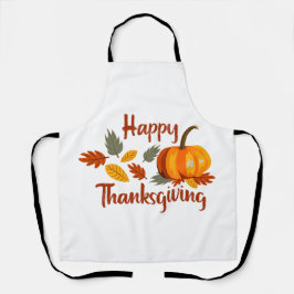 Herbstblätter und Pumpkins glückliches Erntedankfe Schürze