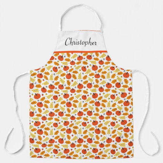 Herbstblätter und Pumpkins Schürze (Vorderseite)