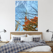 Herbstblätter und Skyline Leinwanddruck (Insitu (Schlafzimmer))
