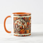 Herbstblätter und Tasse für den Hirschkaffee (Links)