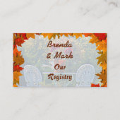 Herbstblätter und Wiese der Registrierungskarte fü Begleitkarte (Vorderseite)