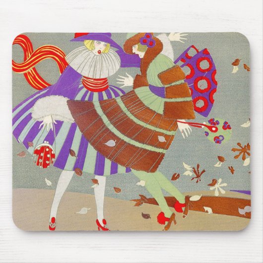 HERBSTBLÄTTER UND WIND / MODEKOSTÜMDESIGNER MOUSEPAD (Vorne)