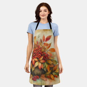 Herbstblätter vintage Aquarell Herbstfarben Schürze
