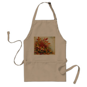 Herbstblätter vintage Aquarell Herbstfarben Schürze