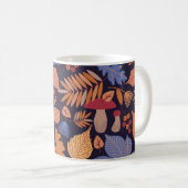 Herbstblätter, Vintage Pilzbilder. Kaffeetasse (VorderseiteRechts)