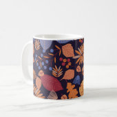 Herbstblätter, Vintage Pilzbilder. Kaffeetasse (Vorderseite Links)