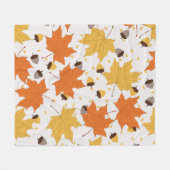 Herbstblätter, Vintages nahtloses Design. Fleecedecke (Vorderseite (Horizontal))