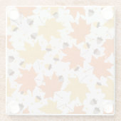 Herbstblätter, Vintages nahtloses Design. Glasuntersetzer (Rückseite)