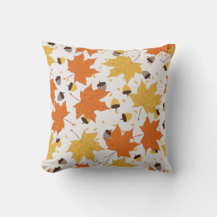 Herbstblätter, Vintages nahtloses Design. Kissen
