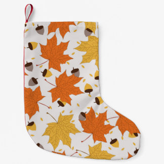 Herbstblätter, Vintages nahtloses Design. Kleiner Weihnachtsstrumpf
