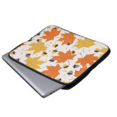 Herbstblätter, Vintages nahtloses Design. Laptopschutzhülle (Vorne Knopf)