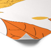 Herbstblätter, Vintages nahtloses Design. Poster (Ecke)