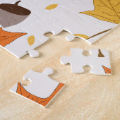 Herbstblätter, Vintages nahtloses Design. Puzzle (Seite)