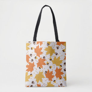 Herbstblätter, Vintages nahtloses Design. Tasche
