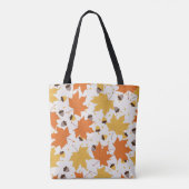 Herbstblätter, Vintages nahtloses Design. Tasche (Rückseite)