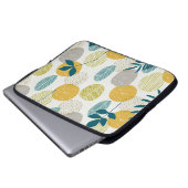 Herbstblätter, Vintages nahtloses Muster. Laptopschutzhülle (Vorne Knopf)