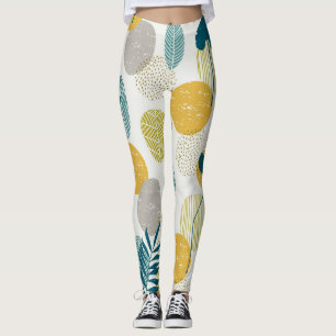 Herbstblätter, Vintages nahtloses Muster. Leggings